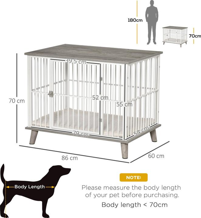 Image du produit PawHut Cage pour chiens avec design surélevé