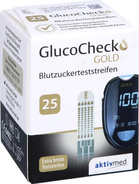 Actual product image Aktivmed Glucocheck Gold Bz Teststr (Glucose monitors)
