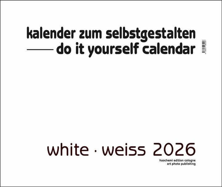 Produktbild White - Weiss 2019 - Blanko Gross XL Format (A2)