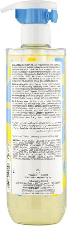 Image du produit Klorane Gel nettoyant doux au calendulaCheveux et corps