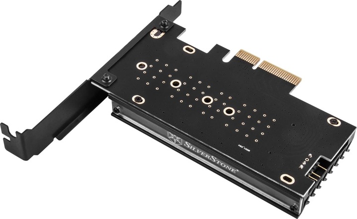 Actual product image Silverstone SST-ECM24-ARGB - SuperSpeed PCI-E Express Card X4 to M.2 (NVMe SSD NGFF), alu. heatsink (PCI-E x4)