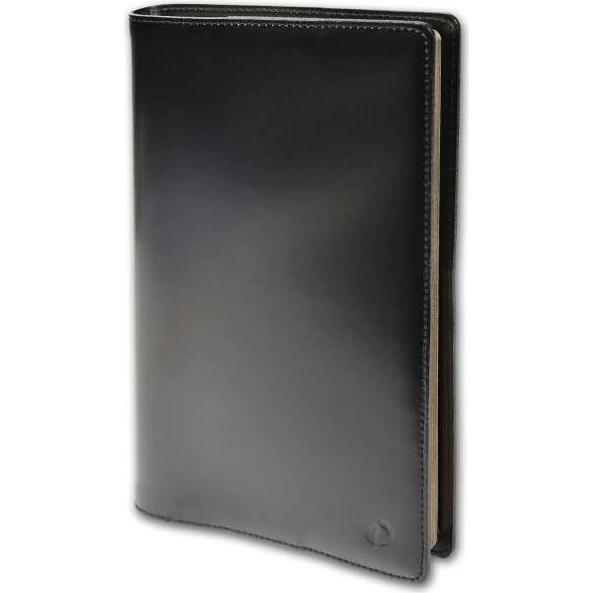 Quo Vadis, Agenda, Buchkalender Minister 16x24cm Luna Leder schwarz 2025