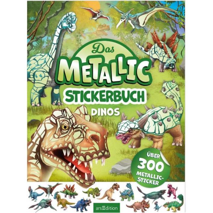 Ars Edition, Sticker, Das Metallic-Stickerbuch – Dinos