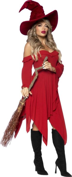 Produktbild Leg Avenue Dunkelrotes Trägerkleid mit Trompetenärmeln (L)