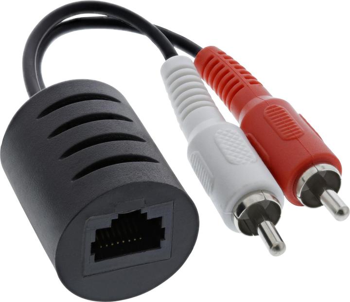 Produktbild InLine Audio-Adapter - RJ-45 (W) bis RCA (M)