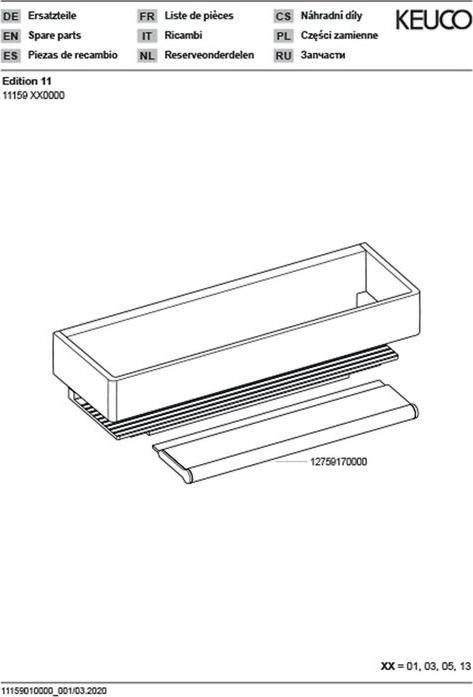 Produktbild Keuco Duschkorb EDITION 11 mit Glasabzieher sw-chr gebü