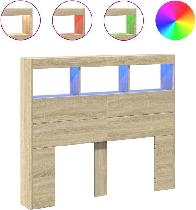 Image du produit vidaXL Kopfteil mit Ablagen (120 x 17 x 102 cm)