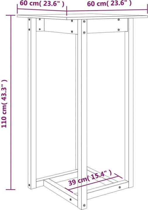 Actual product image vidaXL Ambros (60 x 60 x 110 cm)