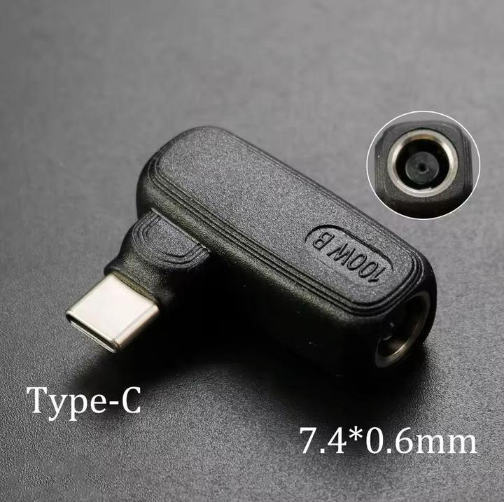 Produktbild PowerGuard L-Shape DC 7.4 x 5.0 / 0.6 mm auf USB-C Ladeadapter PD 100W (100 W)