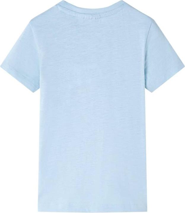 Image du produit vidaXL T-shirt enfant bleu clair 104,Composition : 100 % coton,Couleur (104)
