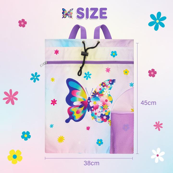 Produktbild Only-Bags.Store Rucksack Kinder - Wasserdichte Turnbeutel String Rucksack Sport Schule Strand Reisen Schwimmen