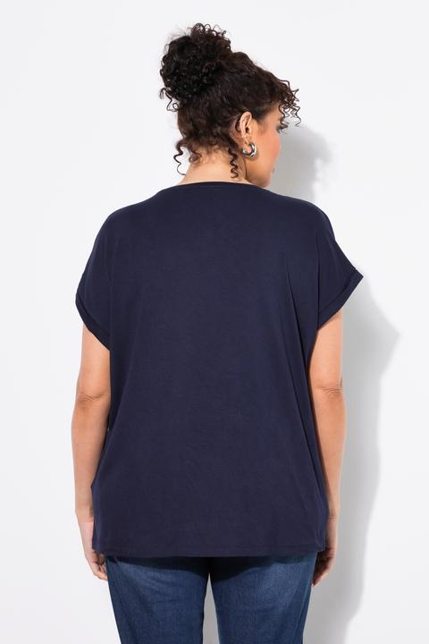 Produktbild Ulla Popken T-Shirt, bedruckt, Oversized, Rundhals, Halbarm (56)