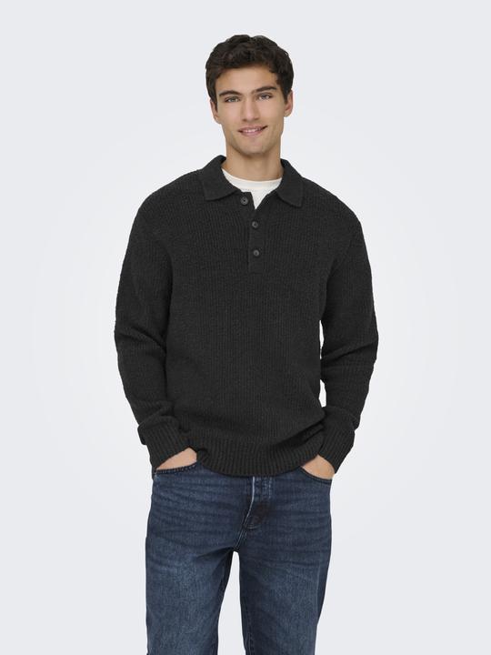 Actual product image Only & Sons Onsdale Rlx Ls Polo Knit Noos (XXL)
