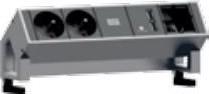 Produktbild Bachmann DESK2 - 2xSchuko, 1xUSB & (2 x, CEE 7/3, CEE 7/16, 0.20 m)