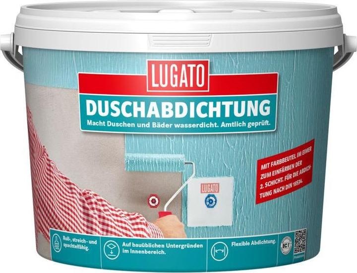 Produktbild Lugato Duschabdichtung 4 kg für (4 kg, Mintgrüne Latex-Beschichtung, 4000 ml)