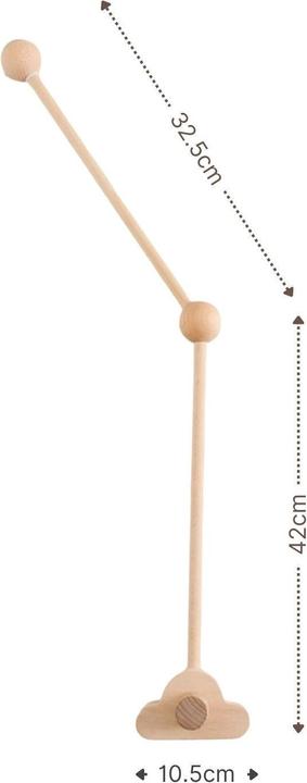 Hermex Mobile Halterung Babybett Wolken Glockenhalter Spieluhr Arm