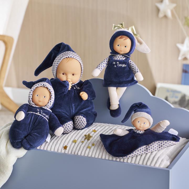 Productafbeelding Corolle Tidoudou – Marineblaues Kuscheltuch, 17 cm