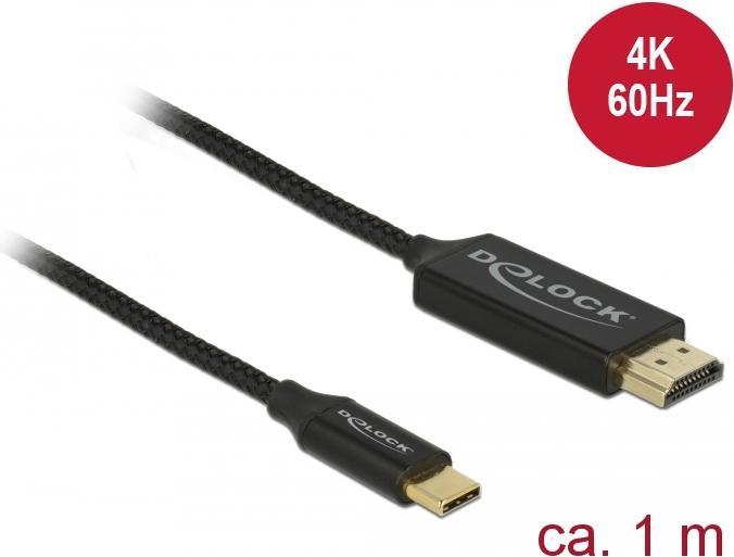Produktbild Delock HDMI (Typ A) — USB Typ C (1 m, USB Typ C, HDMI, 2.0)