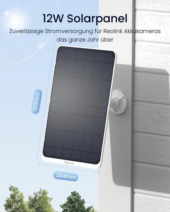 Image du produit Reolink Panneau solaire (12 W, 0.59 kg)
