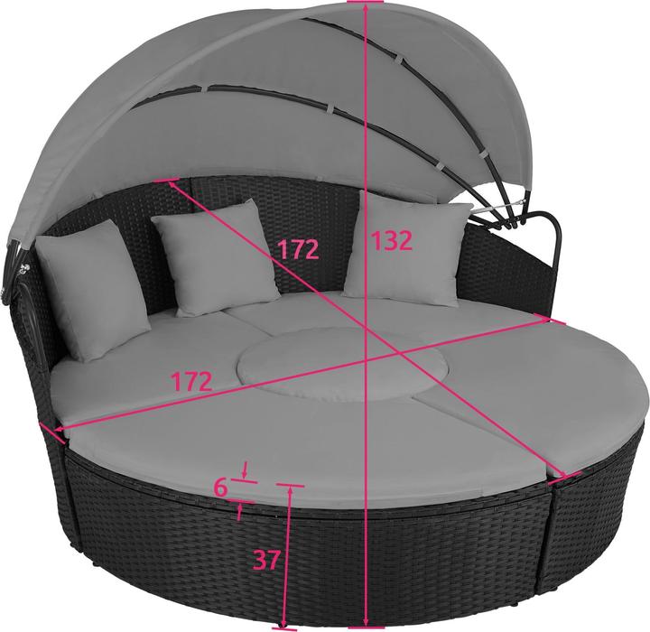 Actual product image tectake Rattan Sun Island Santorini