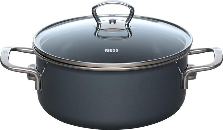Riess Kochtopf /2l NOUVELLE PUR Dark Grey (20 cm, Kochtopf, Emaille)