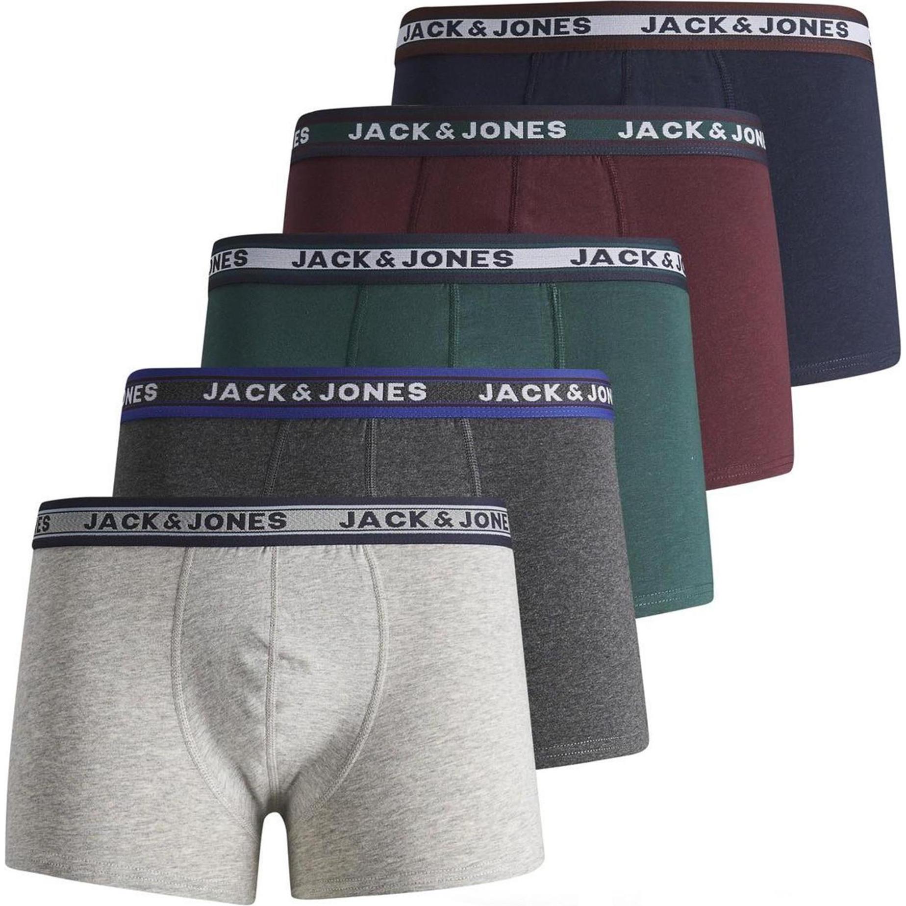 Jack & Jones, Jungen, Unterhosen, Jungs 5er-Pack Boxershorts, Mehrfarbig, (140, 5er Pack)