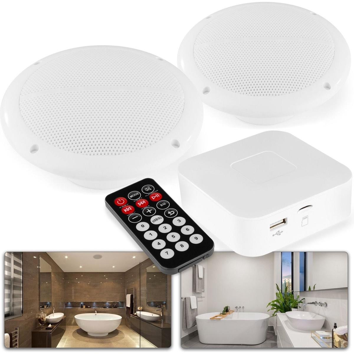 Power Dynamics altoparlanti - amplificatore BT20 con Bluetooth e 2 altoparlanti integrati (Corrente elettrica), Altoparlante Bluetooth