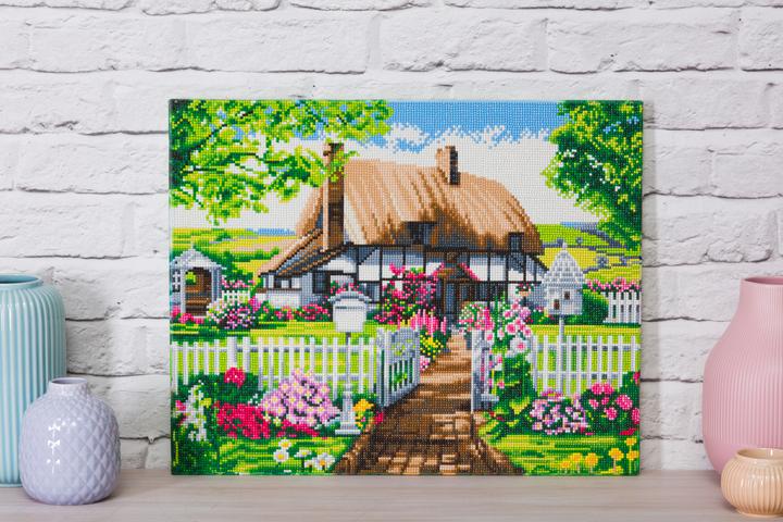 Produktbild Craft Buddy Rose Cottage, 40x50cm Crystal Art Kit