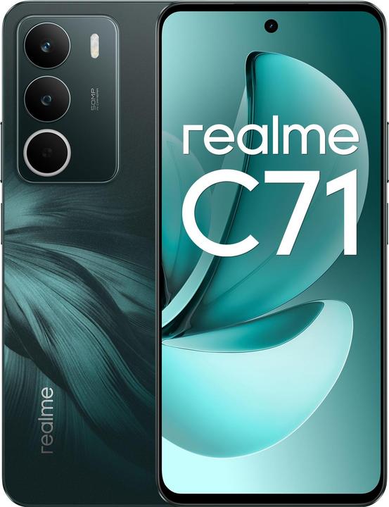 Produktbild realme C71 6GB 128GB Forest Owl (128 GB, Schwarz)
