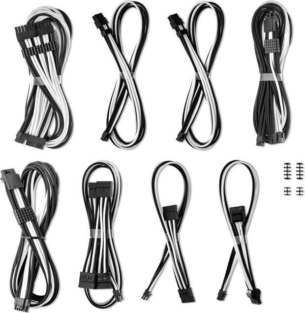 Actual product image CableMod C-Series Pro ModMesh Sleeved 12V-2x6 12VHPWR Dual StealthSense Cable Kit for Corsair RMi, R