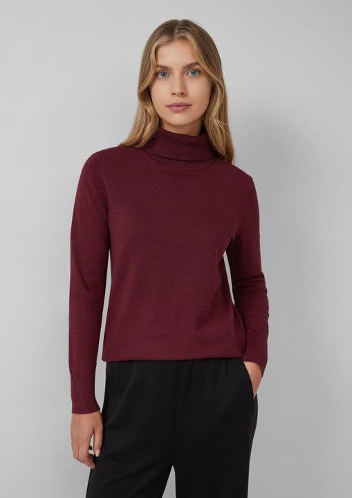 Produktbild s.Oliver Strickpullover Feinstrickpullover aus Viskosemix mit Rollkragen (48)