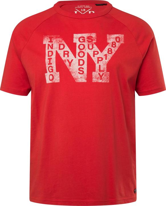 Actual product image JP1880 T-shirt, raglan short sleeve, chest print, round neck, up to 8 XL (XXL)