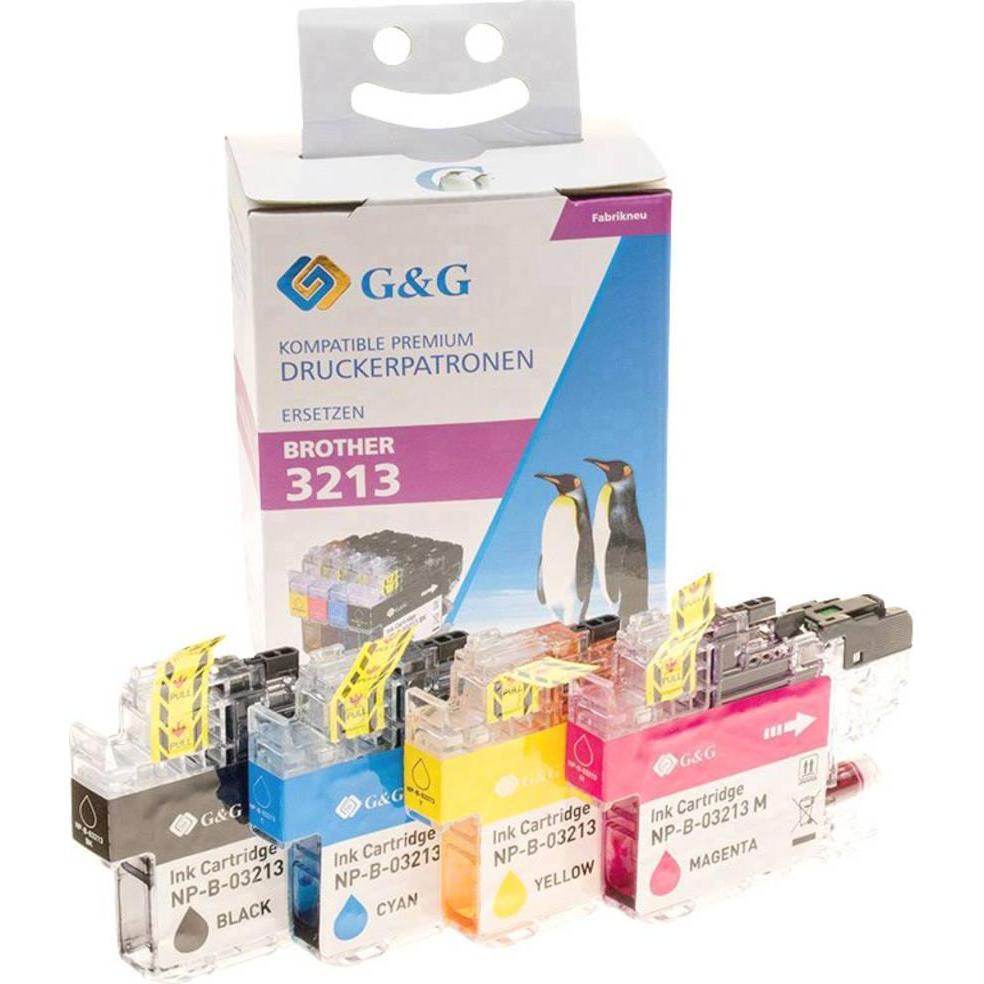 G&G, Druckerpatrone, Tinte ersetzt Brother LC-3213 Kompatibel Schwarz,Cyan,Magenta,Gelb 14927