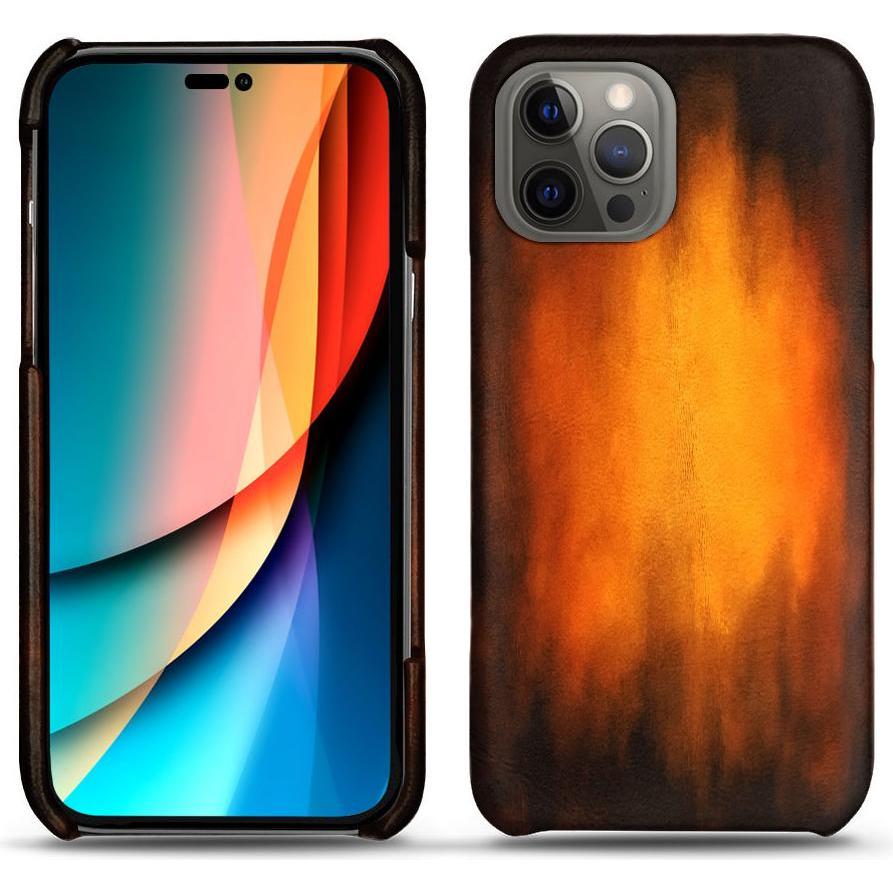 Noreve Lederschutzhülle (Apple iPhone 14 Pro), Smartphone Hülle, Violett