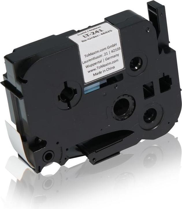 Produktbild Brother Kompatibel Farbband TZE241 P-Touch Schwarz auf weiss Laminat 18mm x 8m (1.80 cm, Schwarz, Weiss)