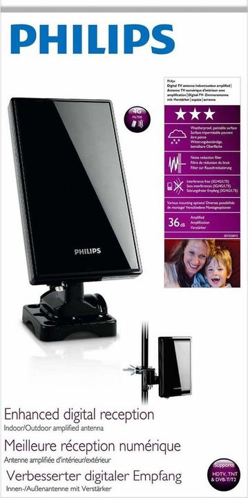Actual product image Philips SDV5228/12 television antenna 36 dB (Indoor antenna, DVB-T / -T2)