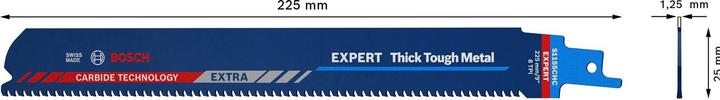 Produktbild Bosch Professional Zubehör EXPERT ‘Thick Tough Metal’ S 1155 CHC Säbelsägeblatt, 10 Stück