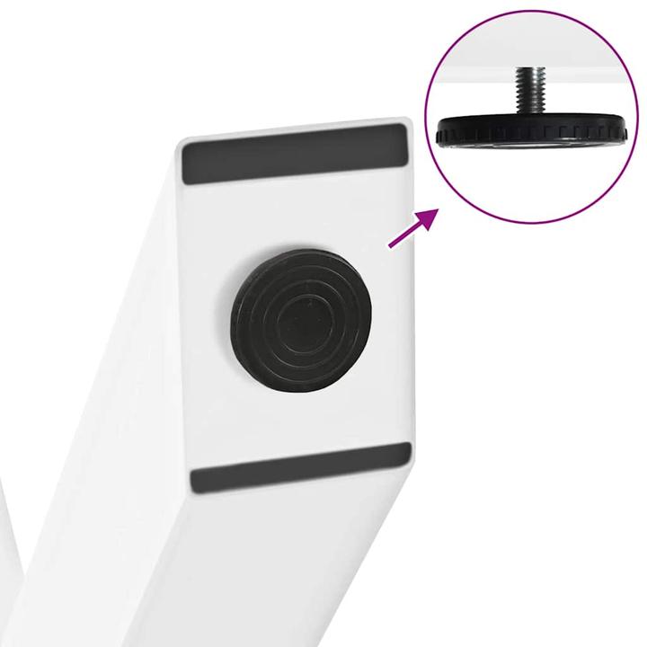 Image du produit vidaXL Pieds de table basse en X 2 pcs. Blanc 50x(42-43) cm Pied de table en acier