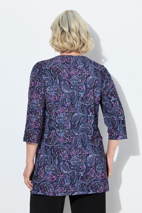 Actual product image Ulla Popken Matte Jersey Paisley Empire A-Line Tunic (46, 48)