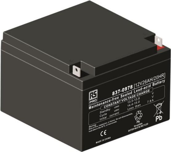 Produktbild RS PRO RS Deep Cycle 12v 26Ah Battery (12 V, 26000 mAh)