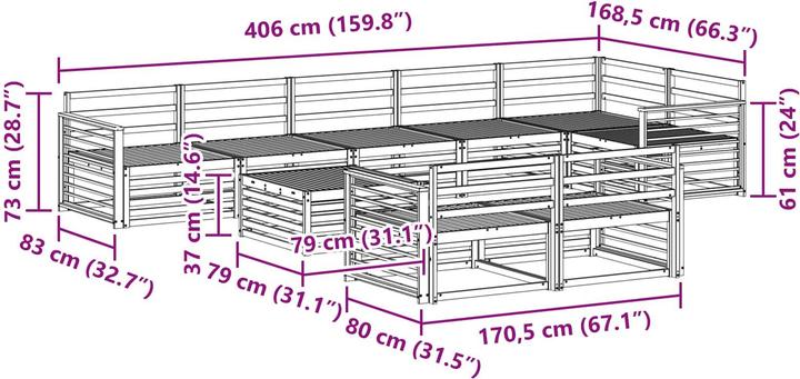Produktbild vidaXL Outdoor-Sofa