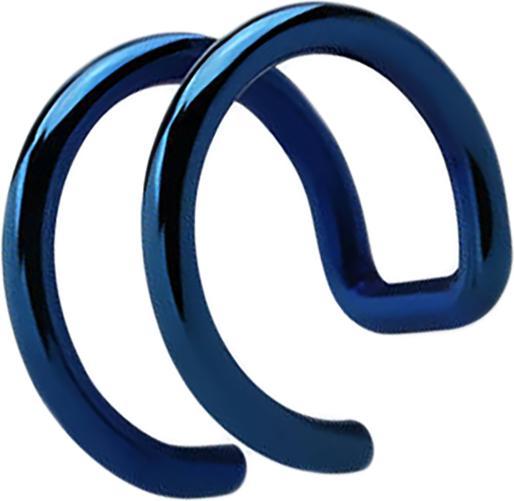 Immagine prodotto Star Piercing Fake Ear Cuff dunkelblau mit 2 Ringen (senza ottone, Acciaio chirurgico 316L)