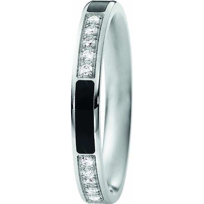 Xen, Ring, Ring mit 20 Brillanten 0,20 ct. und Keramik schwarz, (52)
