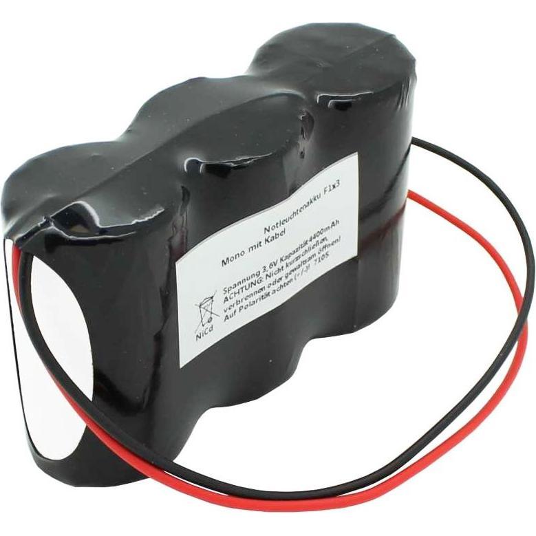 AccuCell Akku GAZ 5161000309, für Notleuchten (1 Stk., 4500 mAh, Ladegerät inkl. Akku), Akku Ladegerät