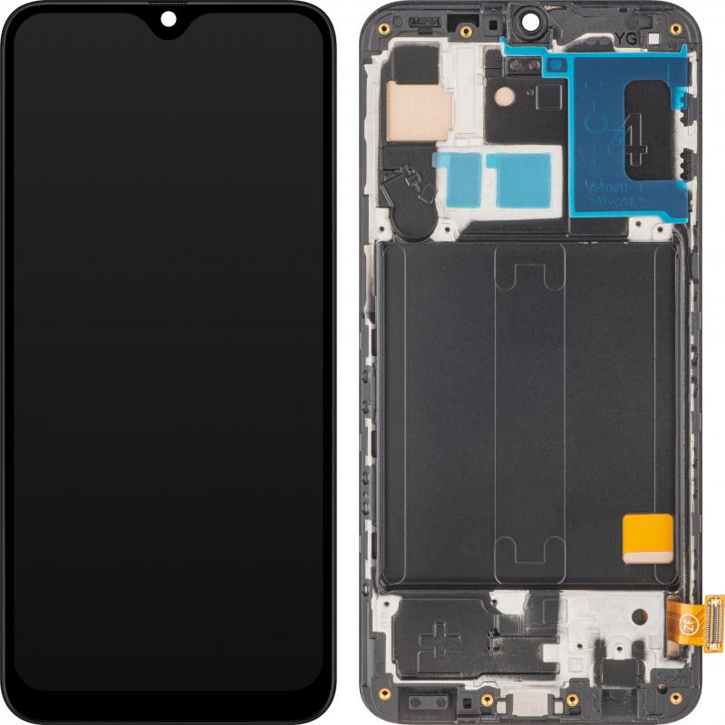 MP Display Unit für Galaxy A40 A405, Aftermarket, Schwarz (Écran), Pièces de rechange pour appareils mobiles