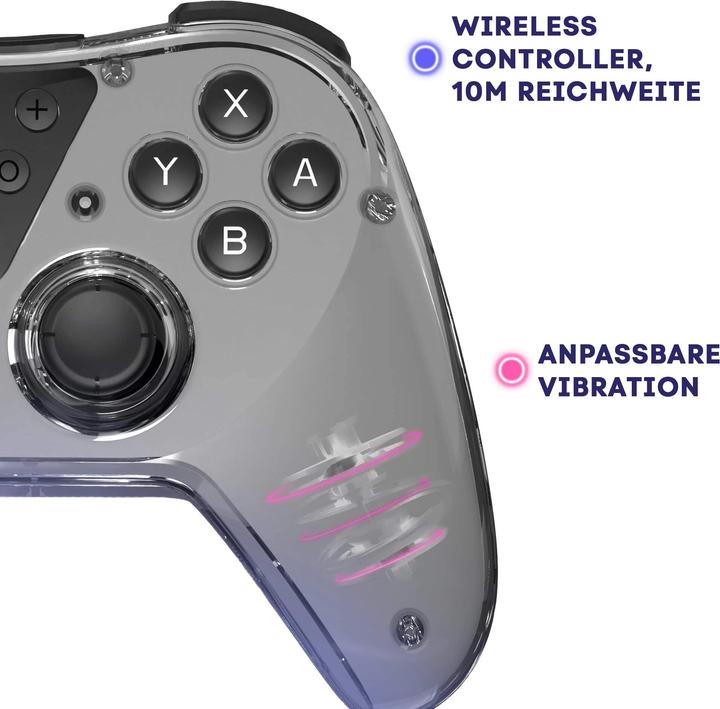 Actual product image Oniverse Nintendo Switch Astralite Controller Wireless Smoked Black incl. Charging Station (Switch OLED, Switch)