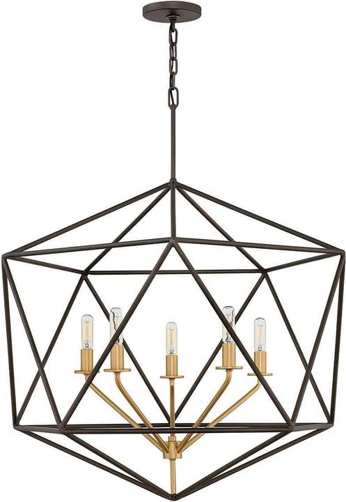 Elstead Lighting Lampada a sospensione Astrid E14 a 5 pieghe metallica, bronzo opaco (E14)