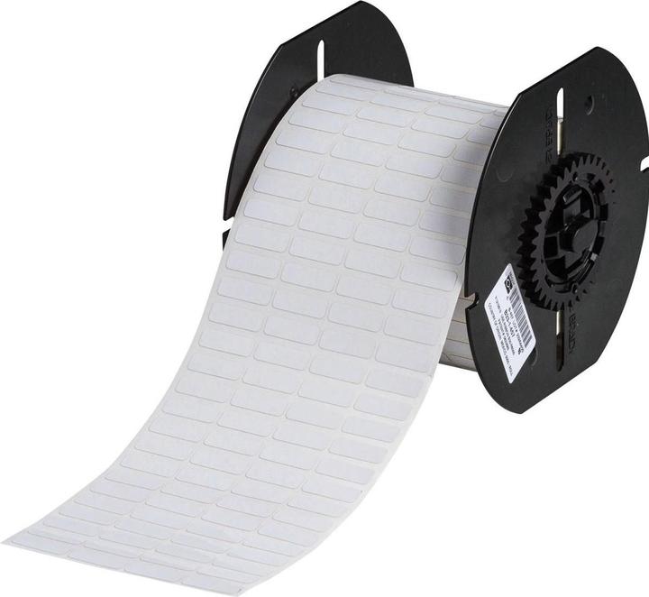 Brady B33-1-423, polyester, white, glossy, 19.05 x 6.35 mm, permanent, 4-lane (5000 units) (1.91 cm)
