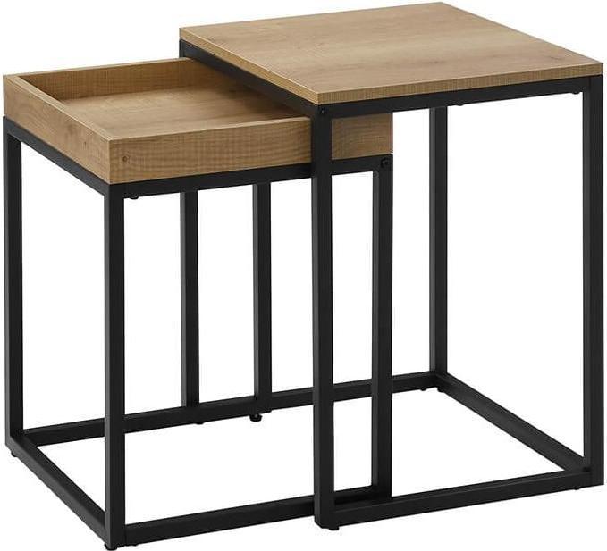Side table set brown