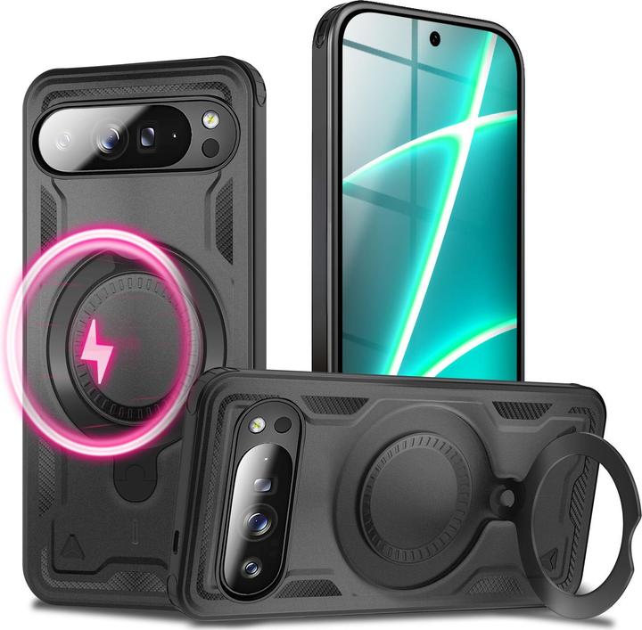 Produktbild Nalia Cover "Stormguard" - MagSafe Panzer Schutz Hülle mit 360° Ring - Military Outdoor Case (Google Pixel 10 Pro XL)